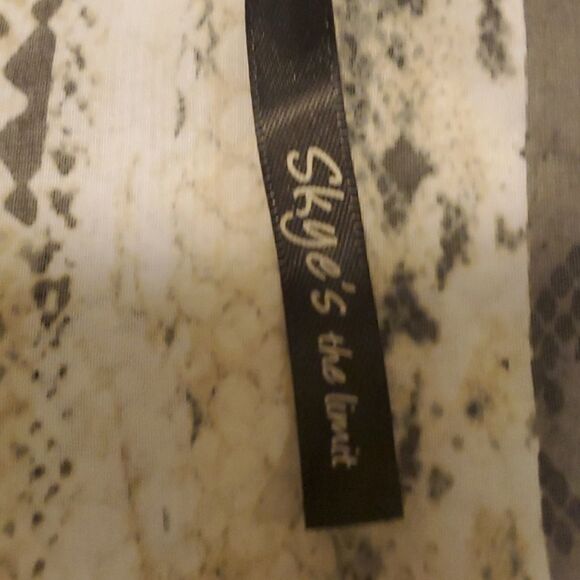 Skye's The Limit womens XL cream & gray snakeskin fully sheer tunic swim… - Picture 4 of 11